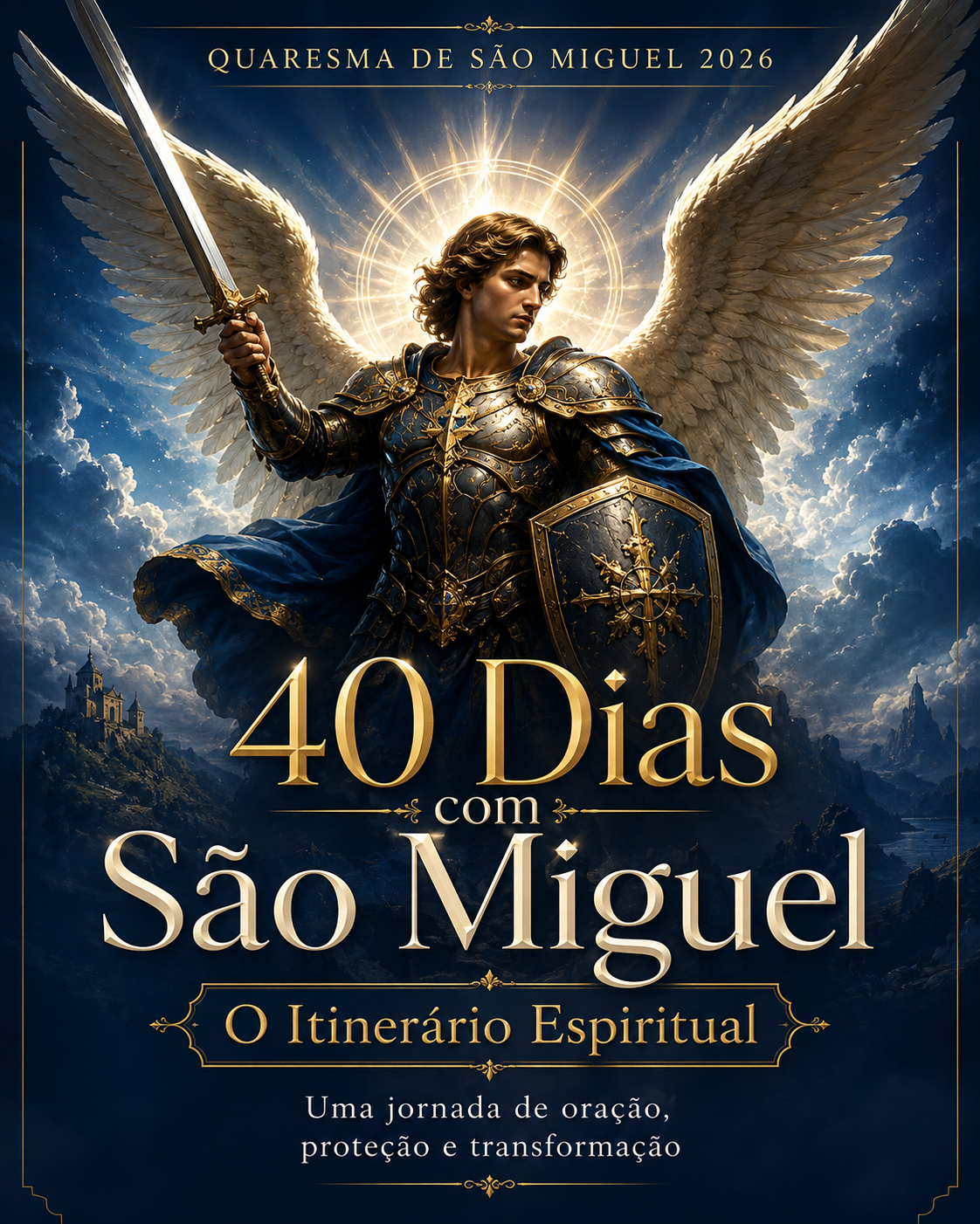 Capa de 40 Dias com São Miguel — O Itinerário Espiritual